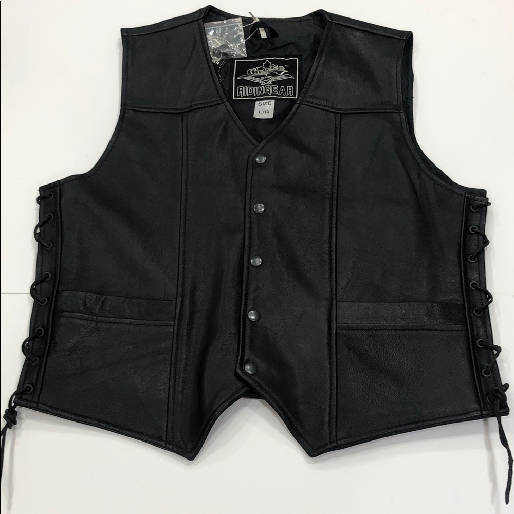 Choko Riding Gear Genuine Leather Motorcycle Vest – Men’s Large – NWT